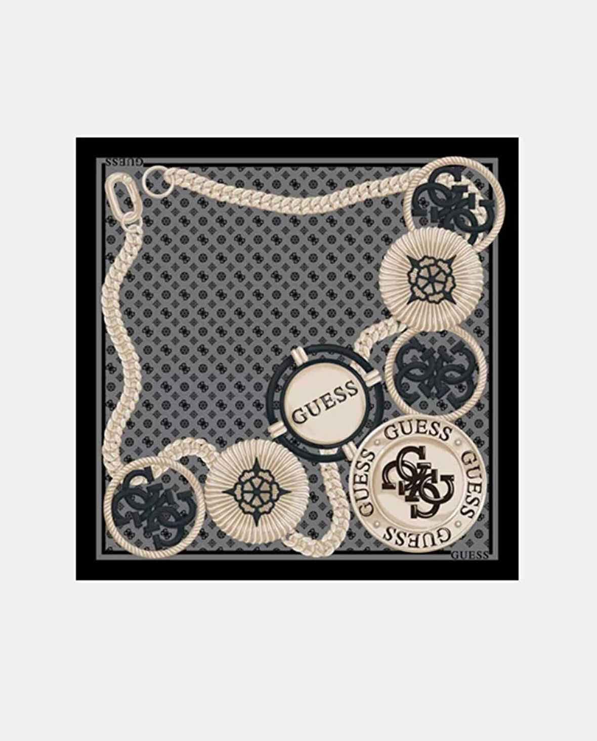 Guess Printed Kadın Siyah Eşarp AW5416SIL90-BLA