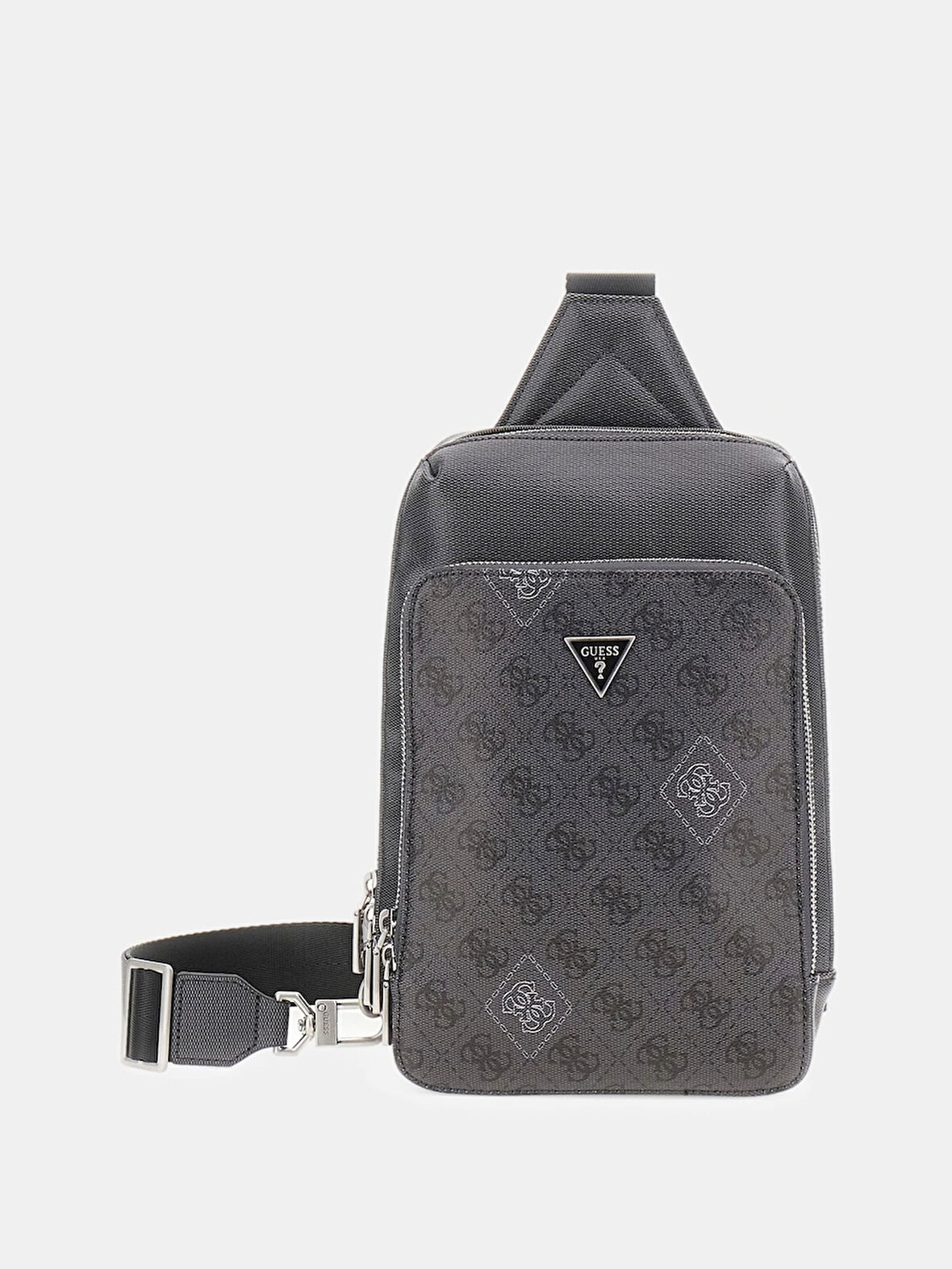 Guess Milano Erkek Siyah/Beyaz Çapraz Askılı Çanta HMMICTP5426-BWH