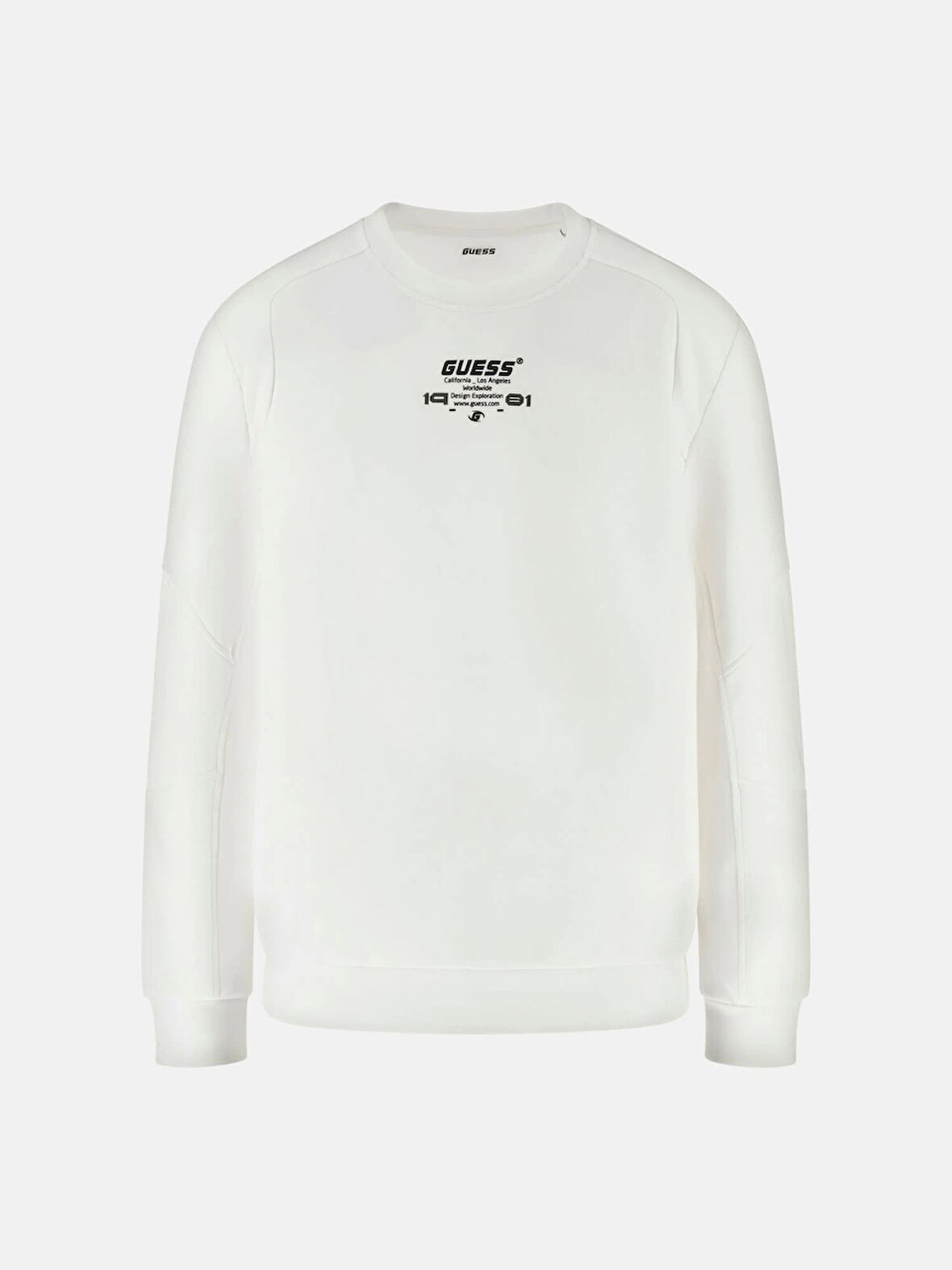 Guess Ryota Erkek Beyaz Aktif Scuba Sweatshirt Z5BQ00KCNS2-G018