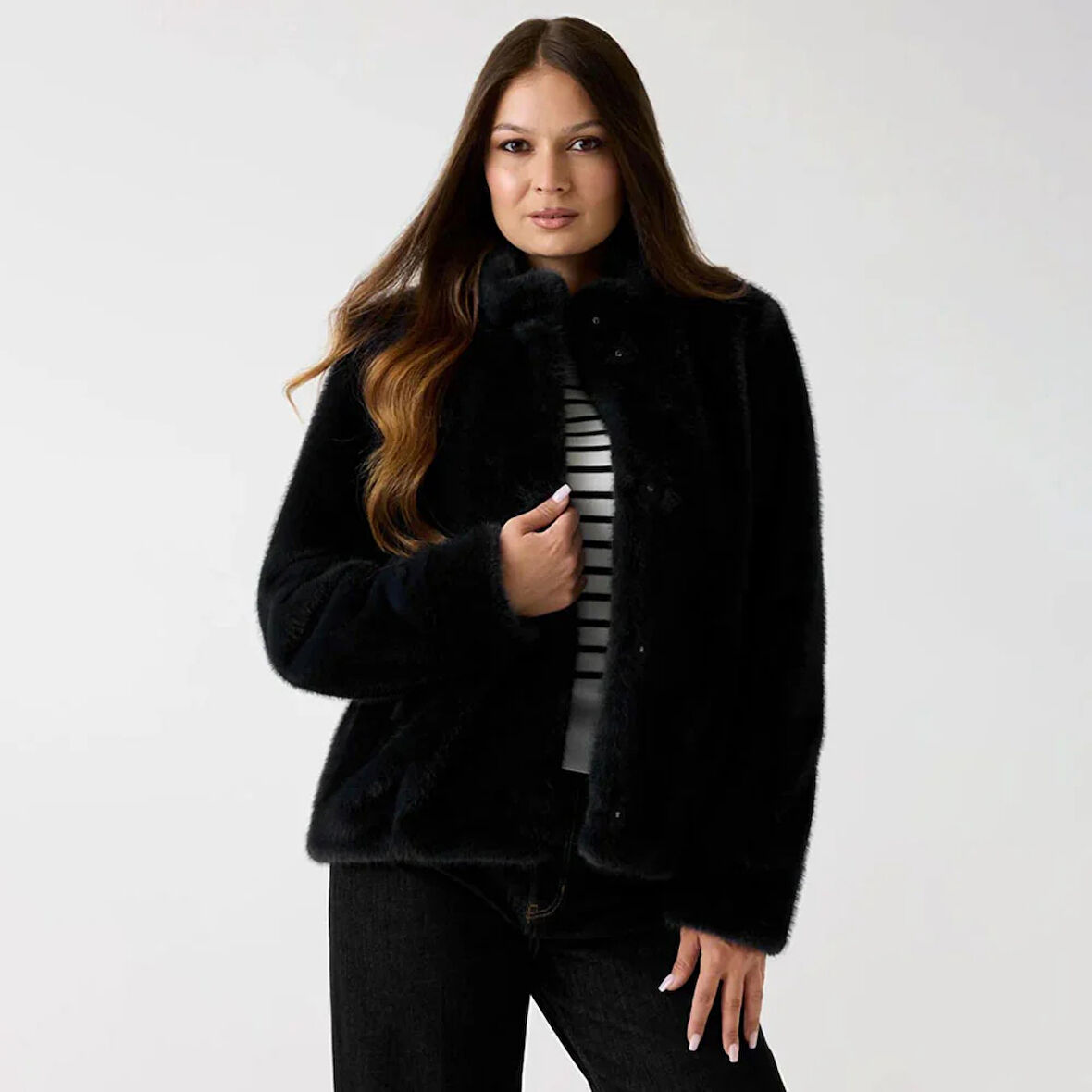 Guess Luna Kadın Siyah Kürk W5BL64W3920-JBLK