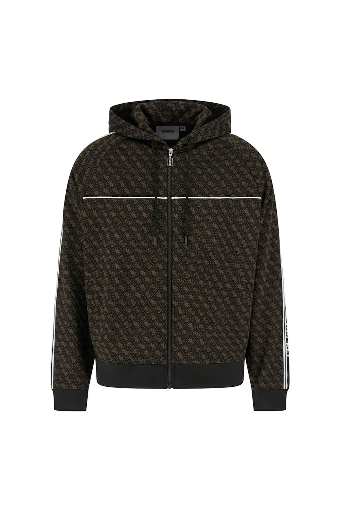 Erkek Parimo Monogram Desenli Kapüşonlu Aktif Sweatshirt - Çok Renkli | M