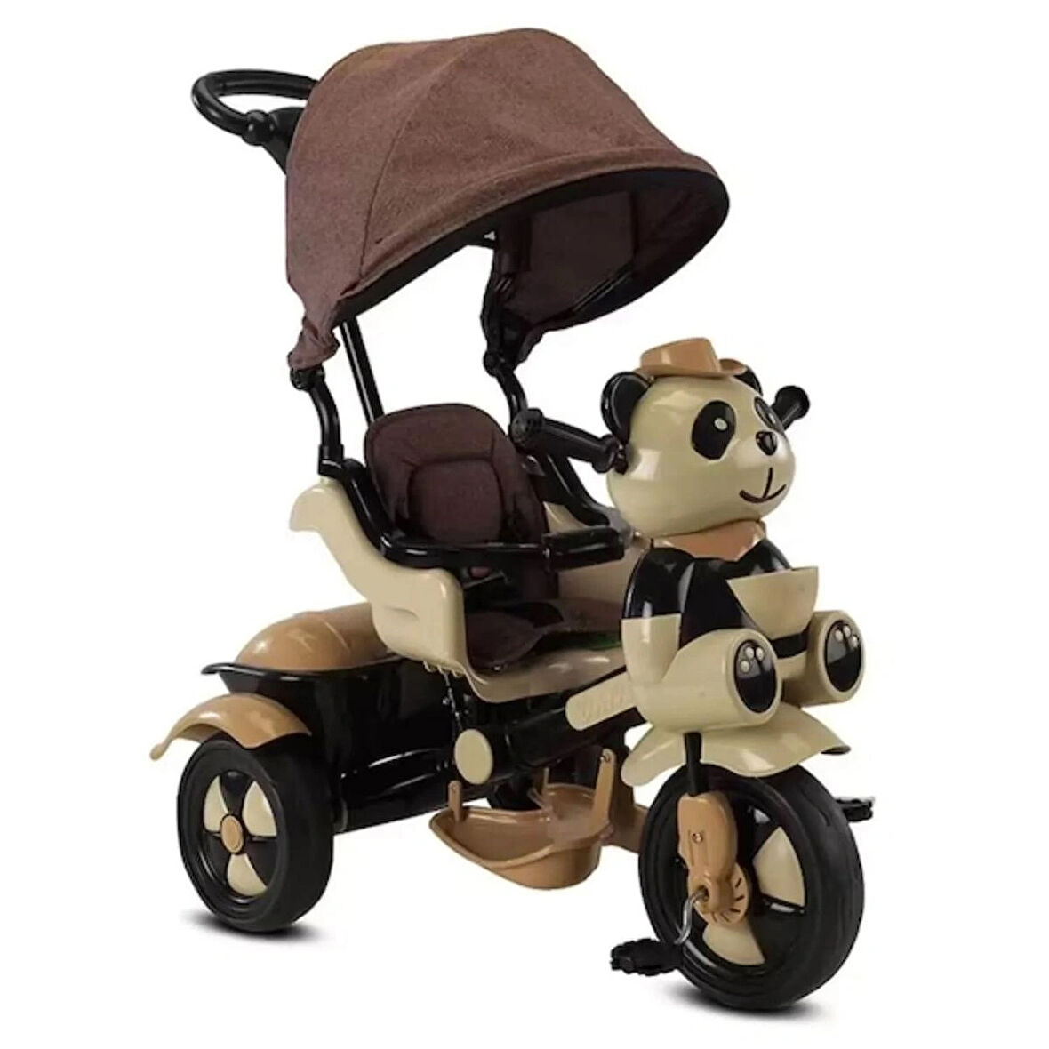 Babyhope Little Panda Kontrollü Bisiklet Kahve