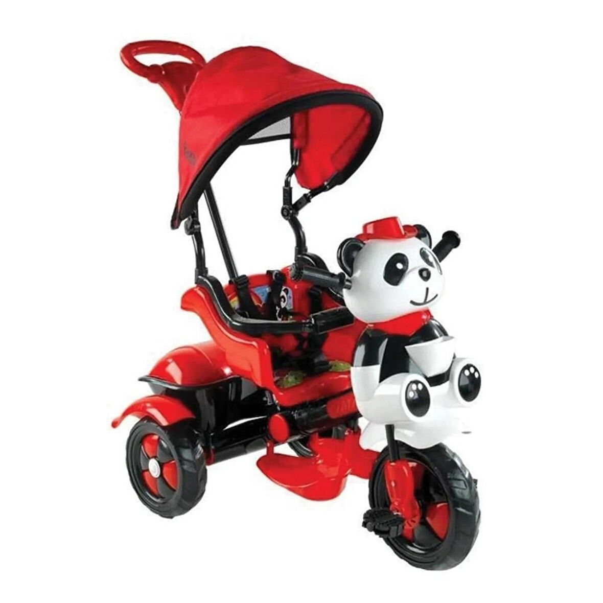 Babyhope Little Panda Kontrollü Bisiklet Kırmızı Siyah
