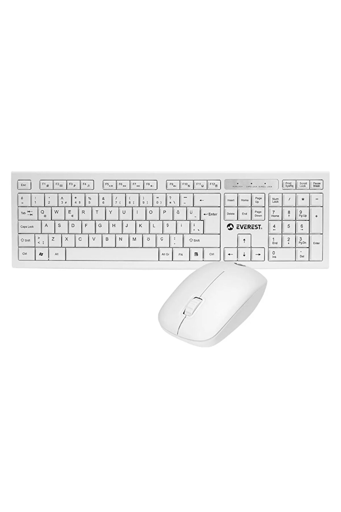 Km-6121 Beyaz Kablosuz Q Slim Klavye Mouse Set