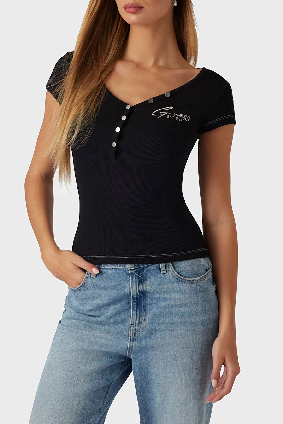 Guess Bayan Top W4RP47 K1814 JBLK