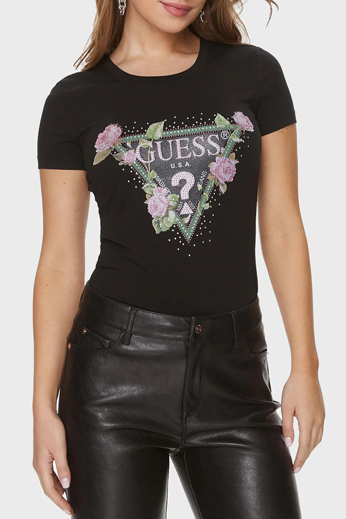 Guess Bayan T Shirt W4RI28J1314 JBLK