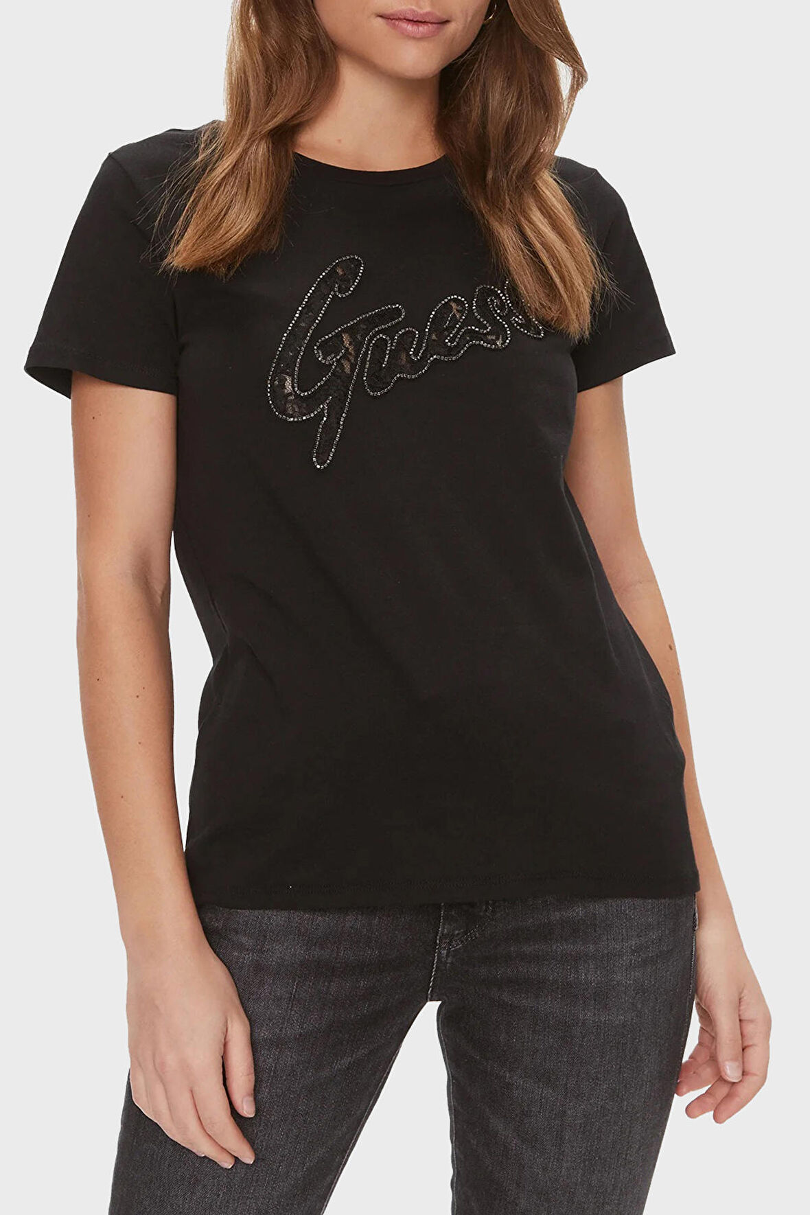 Guess Bayan T Shirt W4RI25K9RM1 JBLK