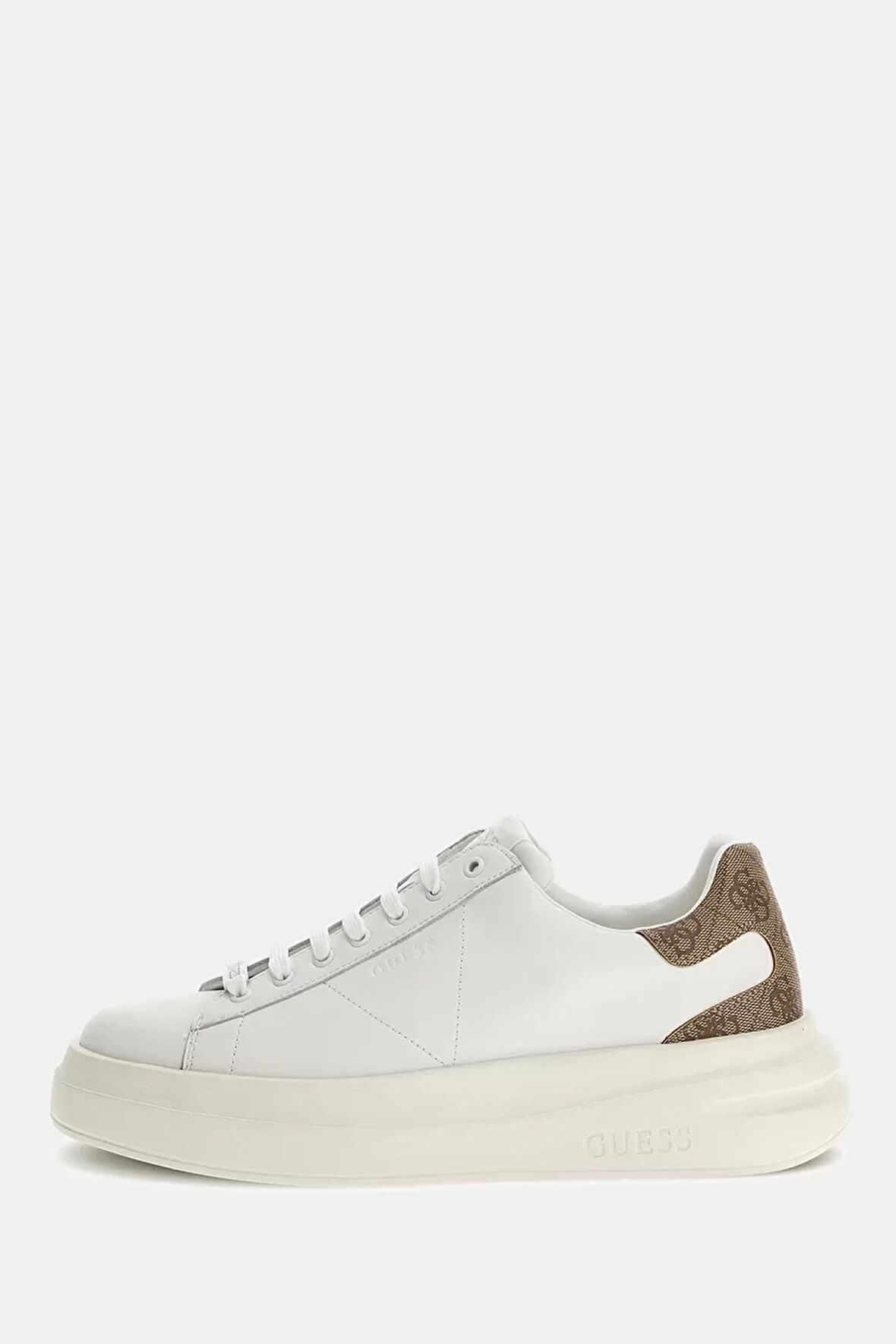 Guess Erkek Beyaz Elba 4G Logolu  Sneaker