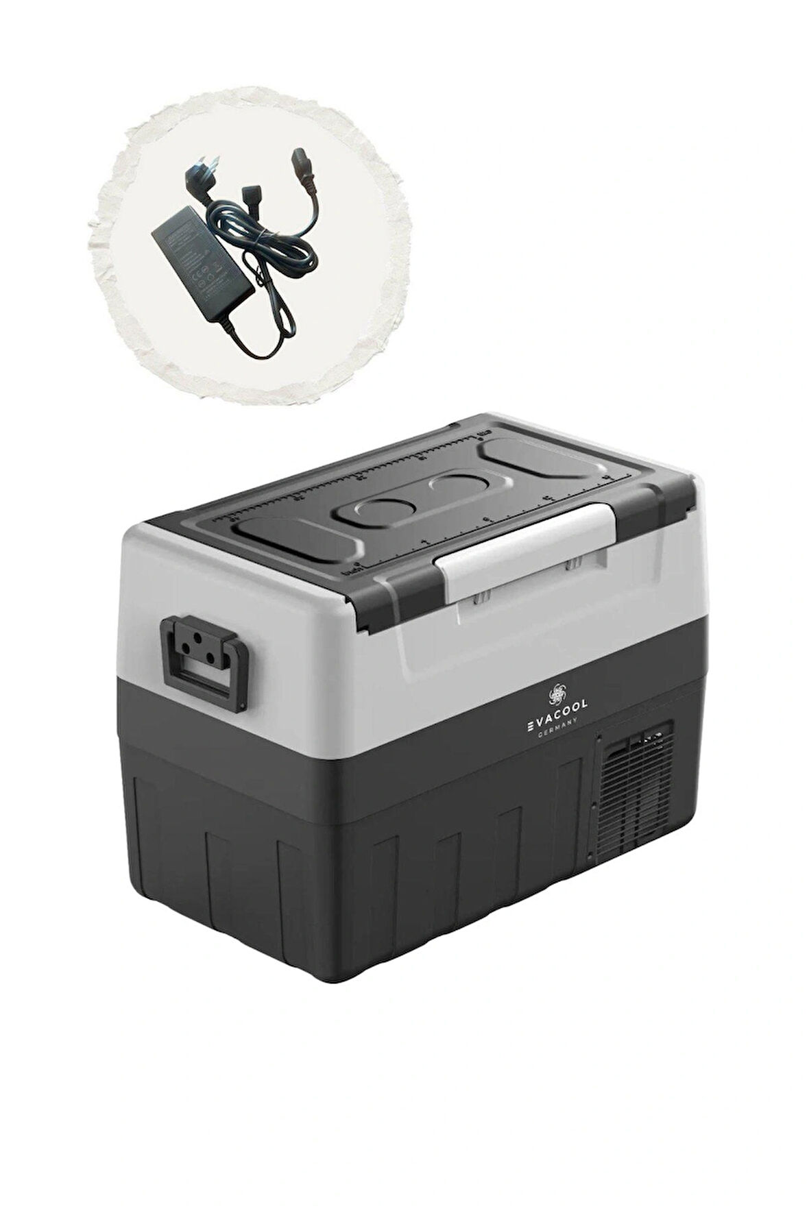 Evacool EVA45ATLP 220 Adaptörlü 12/24V 45 Litre Tek Kapak Çift Ekran Kompresörlü Oto Buzdolabı