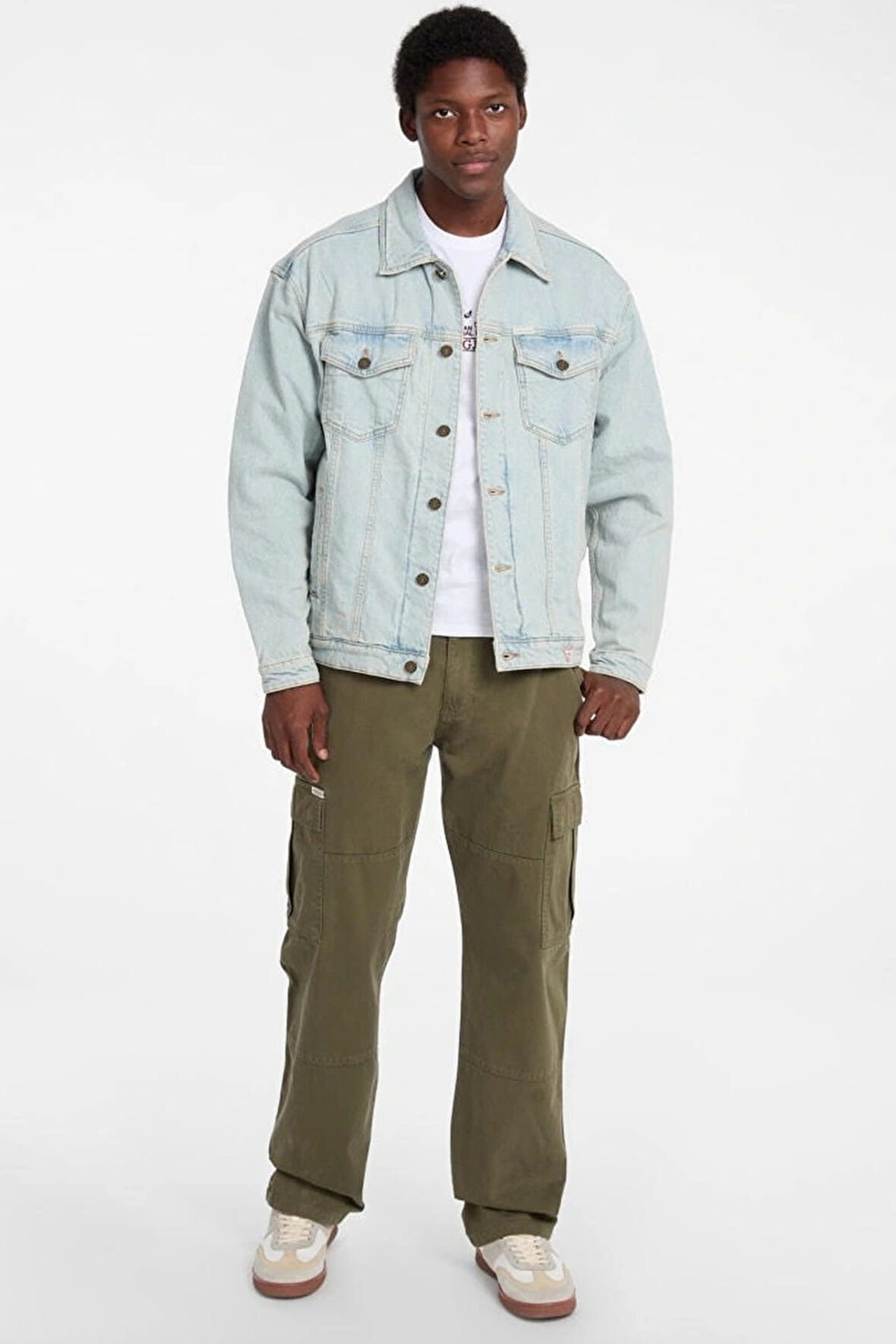 Guess  GJ MENS OVERSIZE TRU Erkek Mavi Ceket M4BN38D5DO1-GAL1