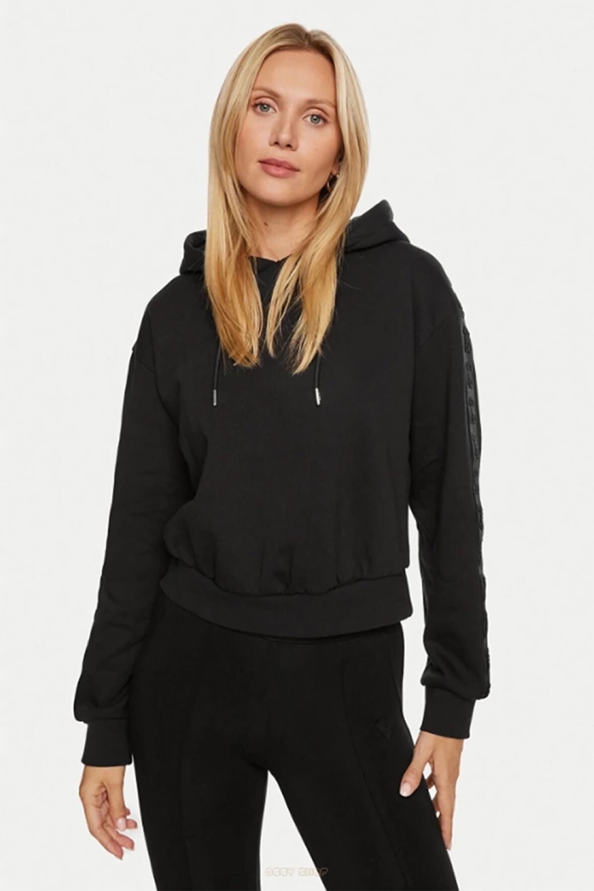 Kadın STACIE Logolu Sweatshirt - Siyah  | L