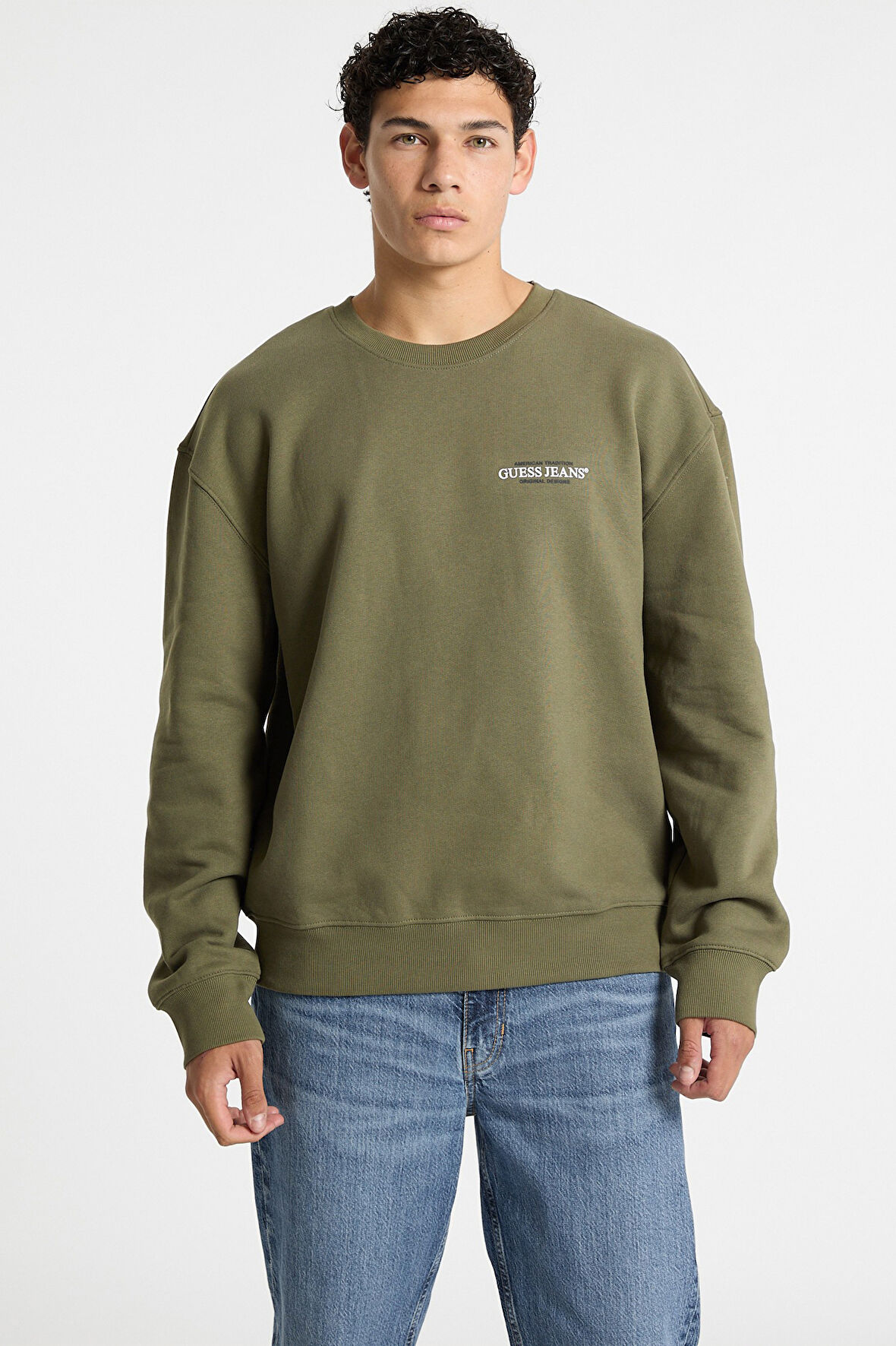 Erkek GJ CN REG AMERICAN Sweatshirt  - Haki | S