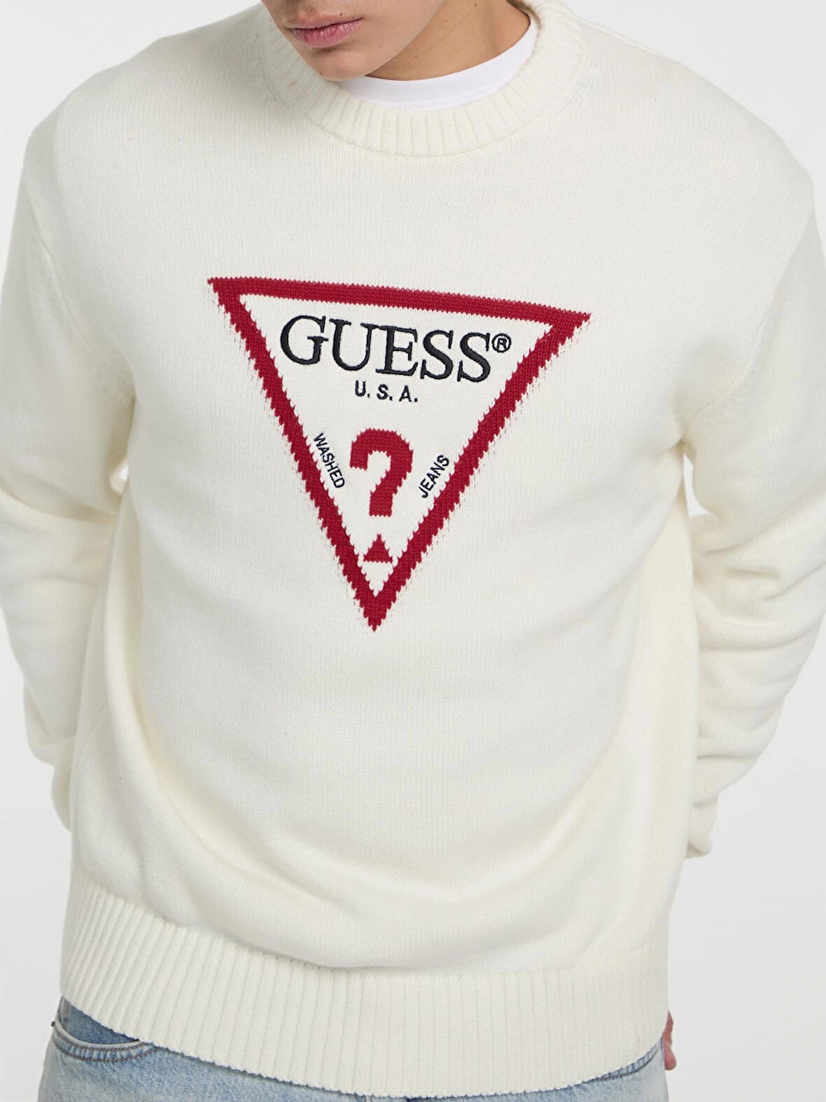 Guess  Erkek Beyaz Triko M4BR32Z3HM1-G293