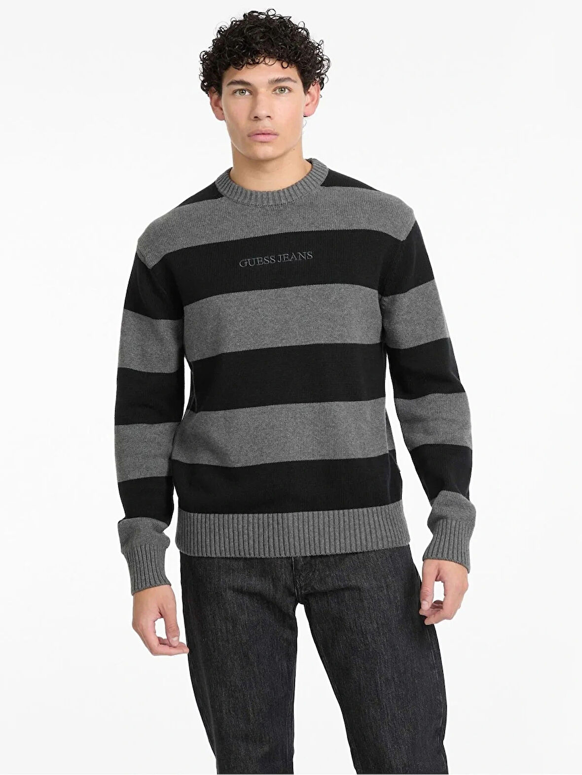 Guess Gj Ls Cn Erkek Siyah Triko M4BR37Z3HM1-S93S