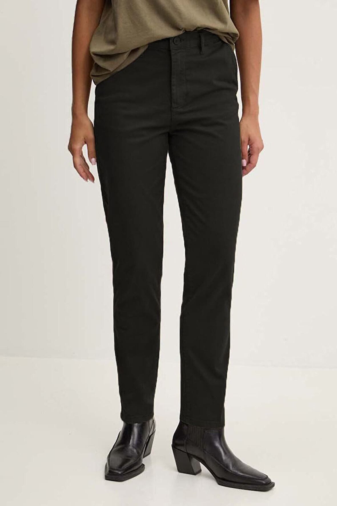 Kadın GJ Slim Fit Pantolon - Siyah | 30/31