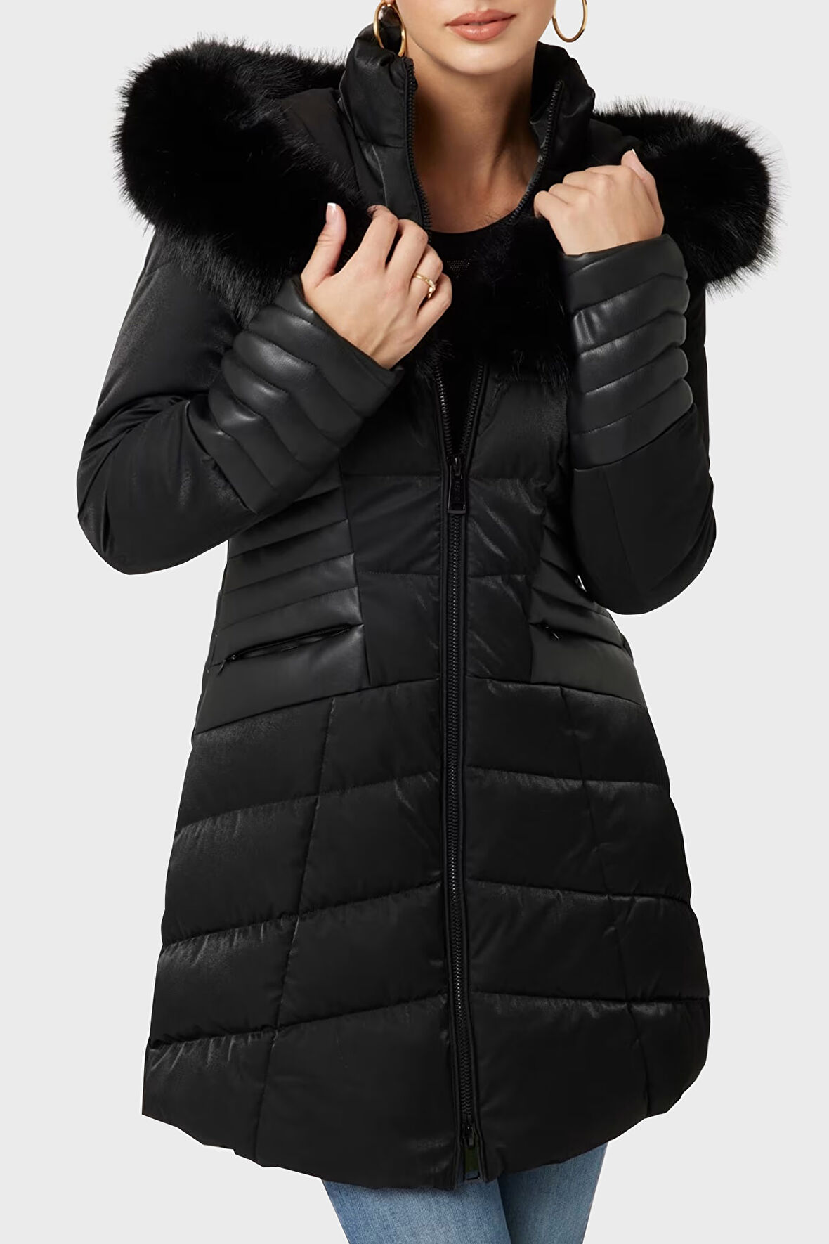 Guess Kadın Mont W4BL61 WGLZ0 JBLK