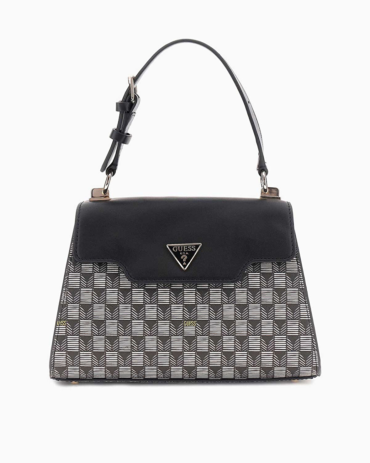 Guess Wave Handle Flap Logolu El Çantası