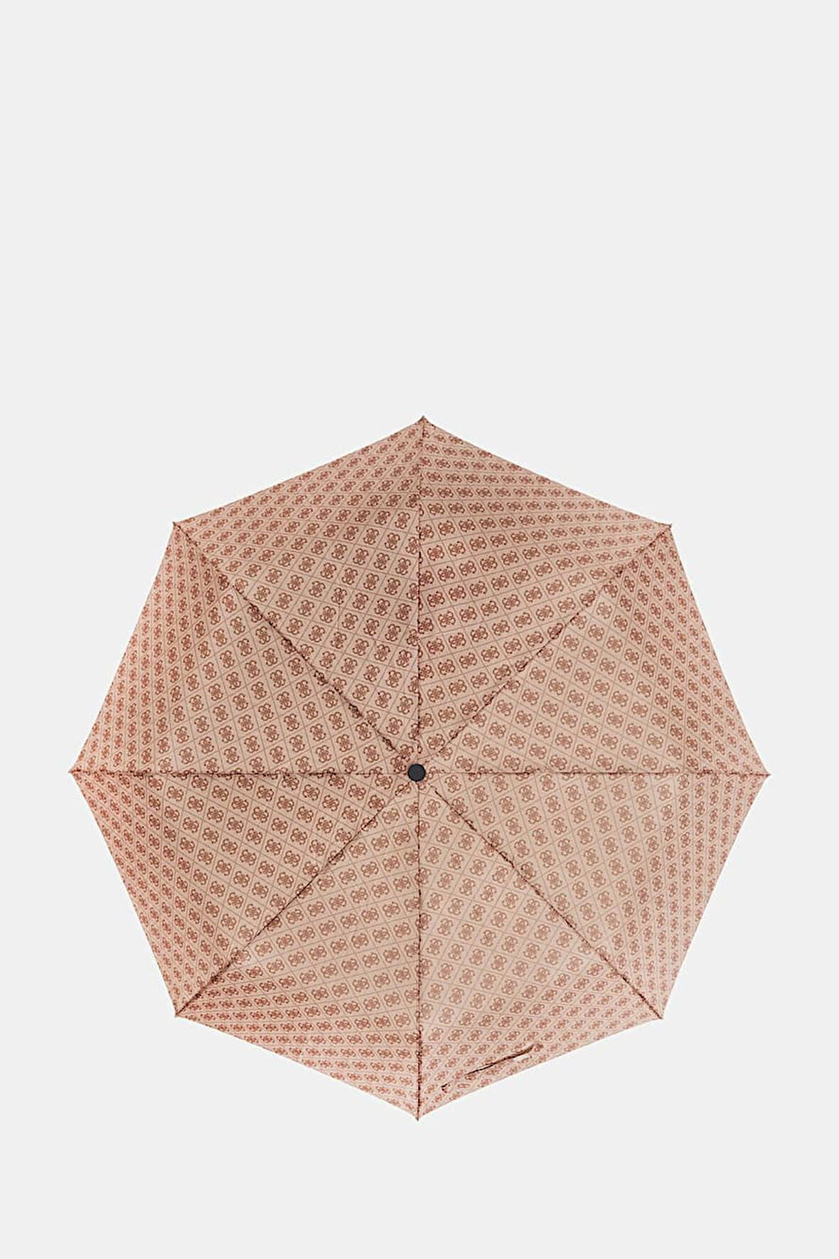 Kadın 4G Logo Monogram Desenli Otomatik Katlanır Şemsiye - Kahverengi | undefined