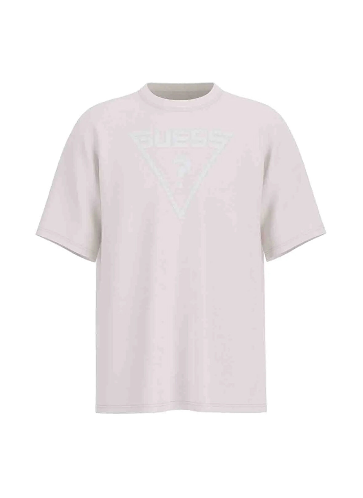 Guess Z4BI02I3Z14G018 AZHA CN OVER Beyaz Yuvarlak Yaka Oversized Desenli Erkek T-Shirt