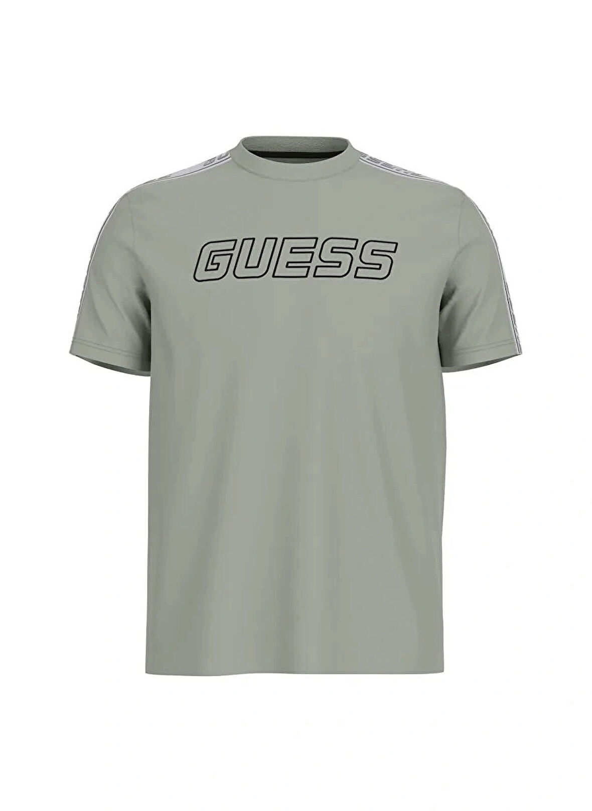 Guess Erkek Yanları Logolu Yeşil T-Shirt