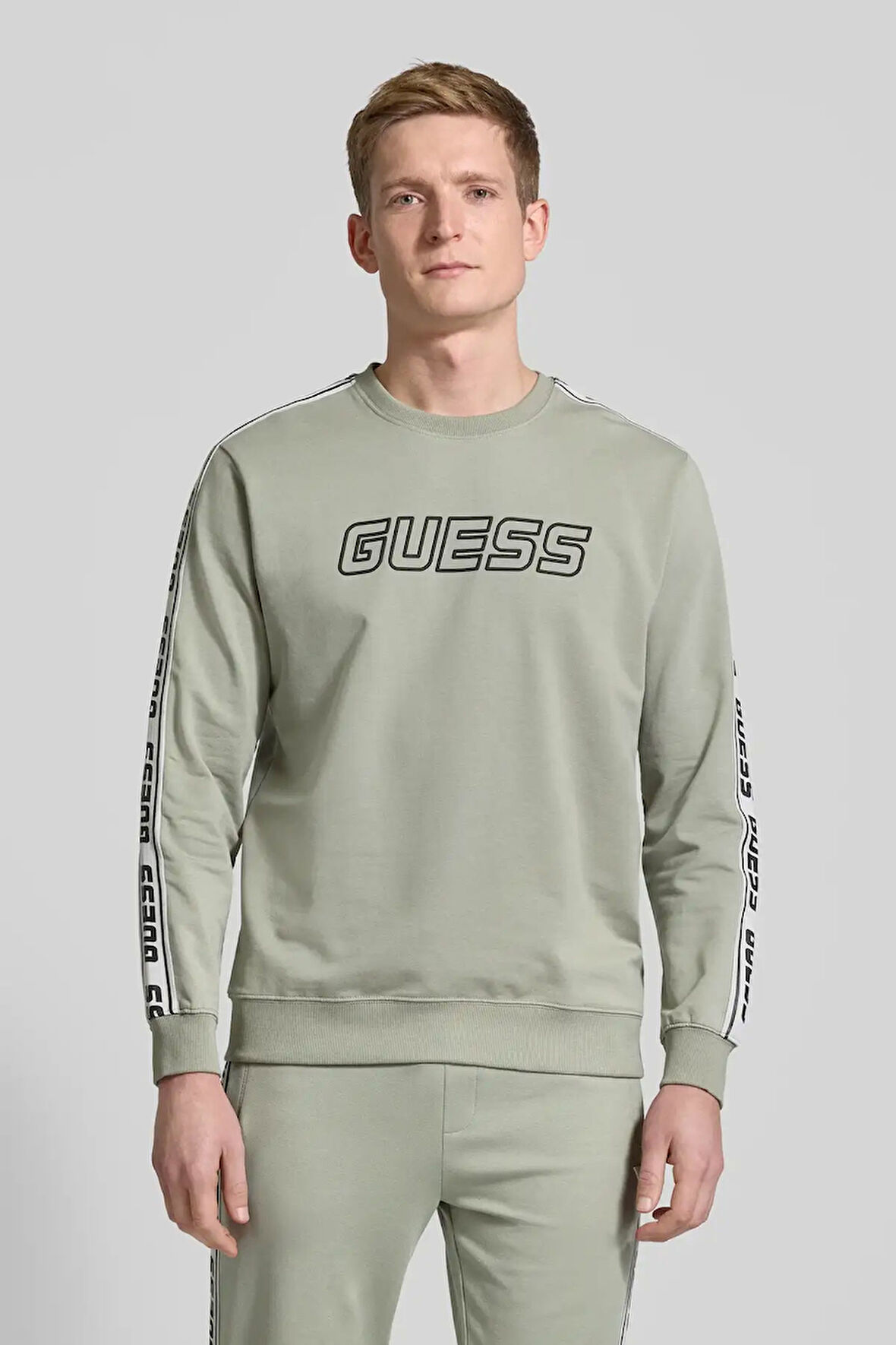 Erkek Arlo Cn Önde Guess Sweatshirt - Yeşil | L