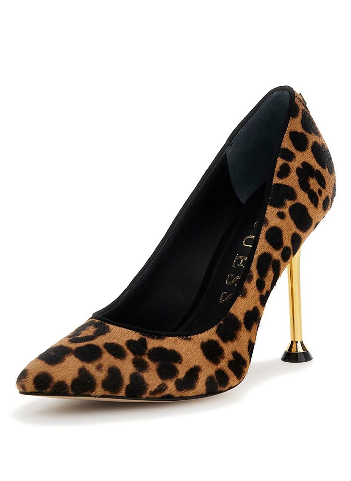 Guess Siyah - Kahve Kadın Topuklu Ayakkabı FLPTRNLEP08LEOPA