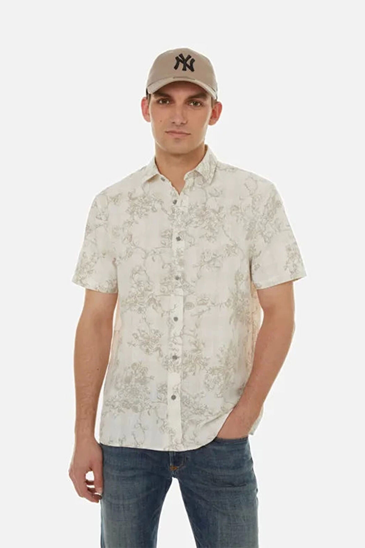 Guess Erkek Bej Collin Overpri Gömlek