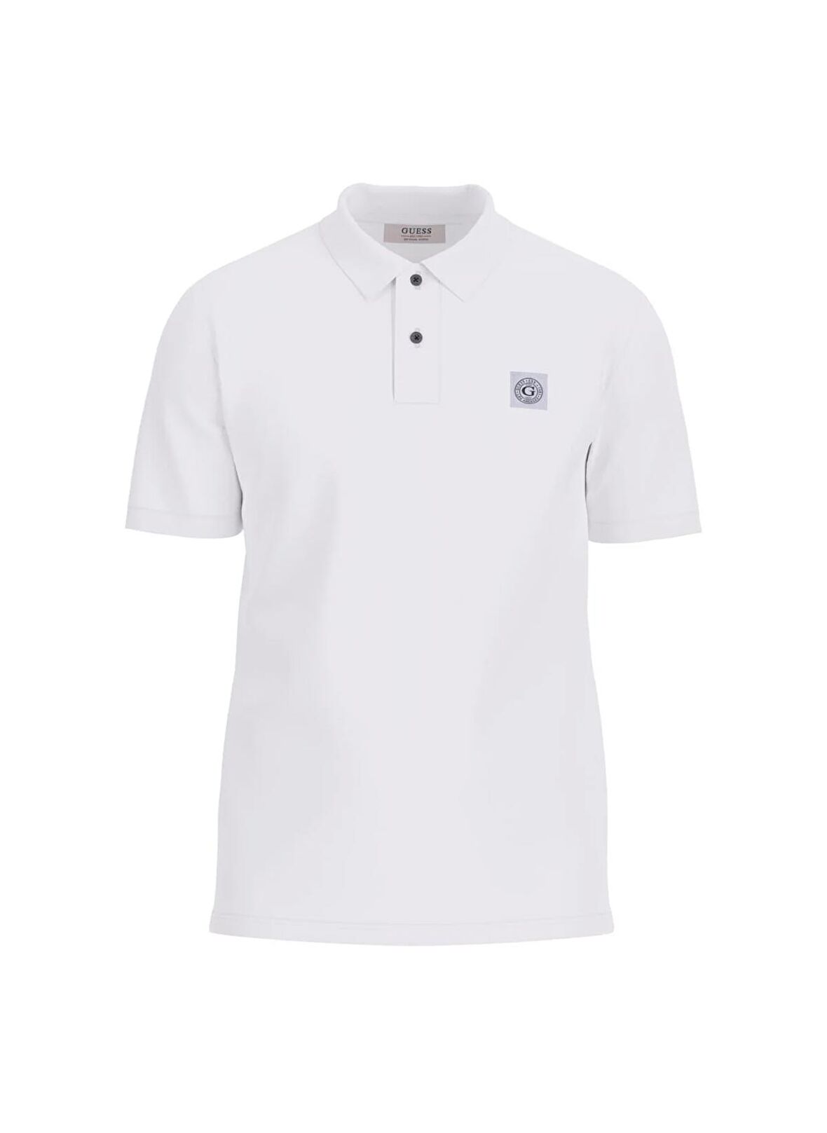 Guess Düz Beyaz Erkek Polo T-Shirt M2YP24KC9T1G011_WASHED SS POLO - OR