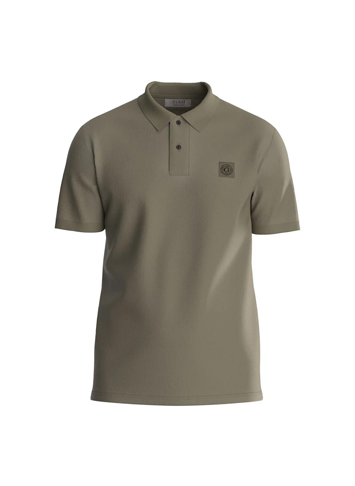 Guess Düz Haki Erkek Polo T-Shirt M2YP24KC9T1G1ED_WASHED SS POLO - OR
