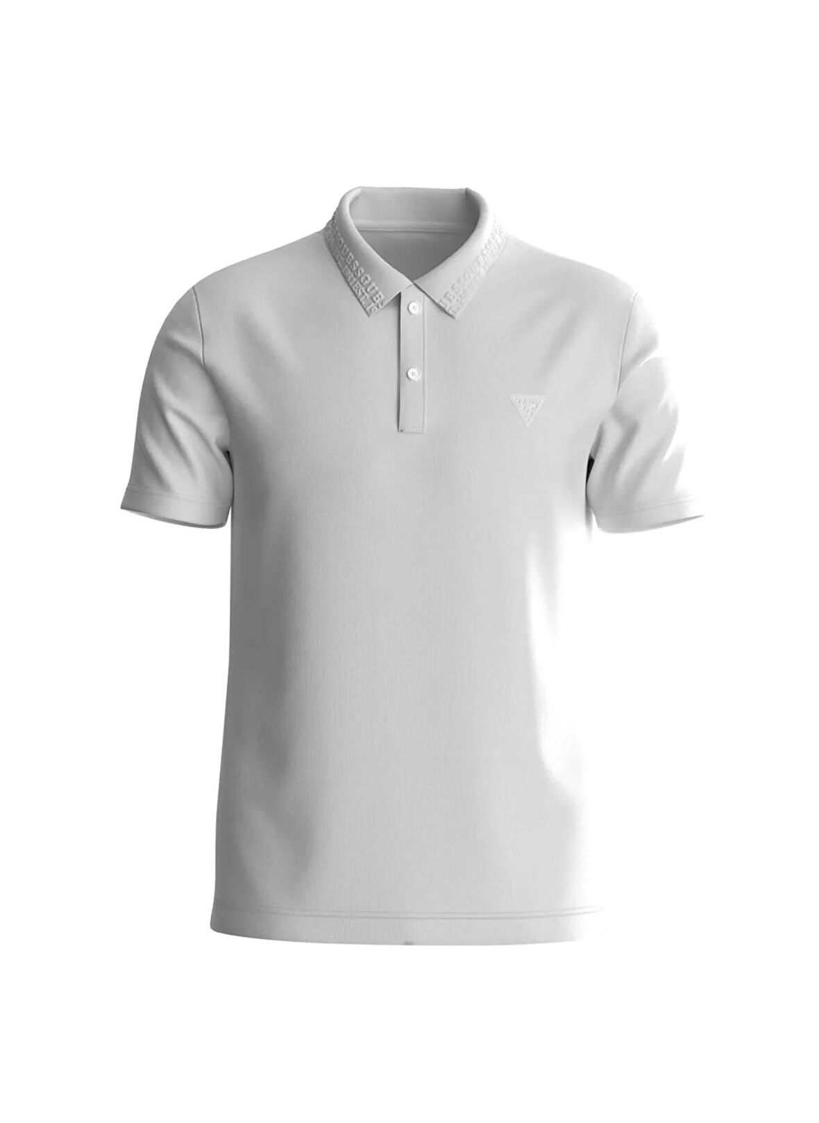 Guess Düz Beyaz Erkek Polo T-Shirt M4GP66KC701G011_NOLAN SS POLO - ORG