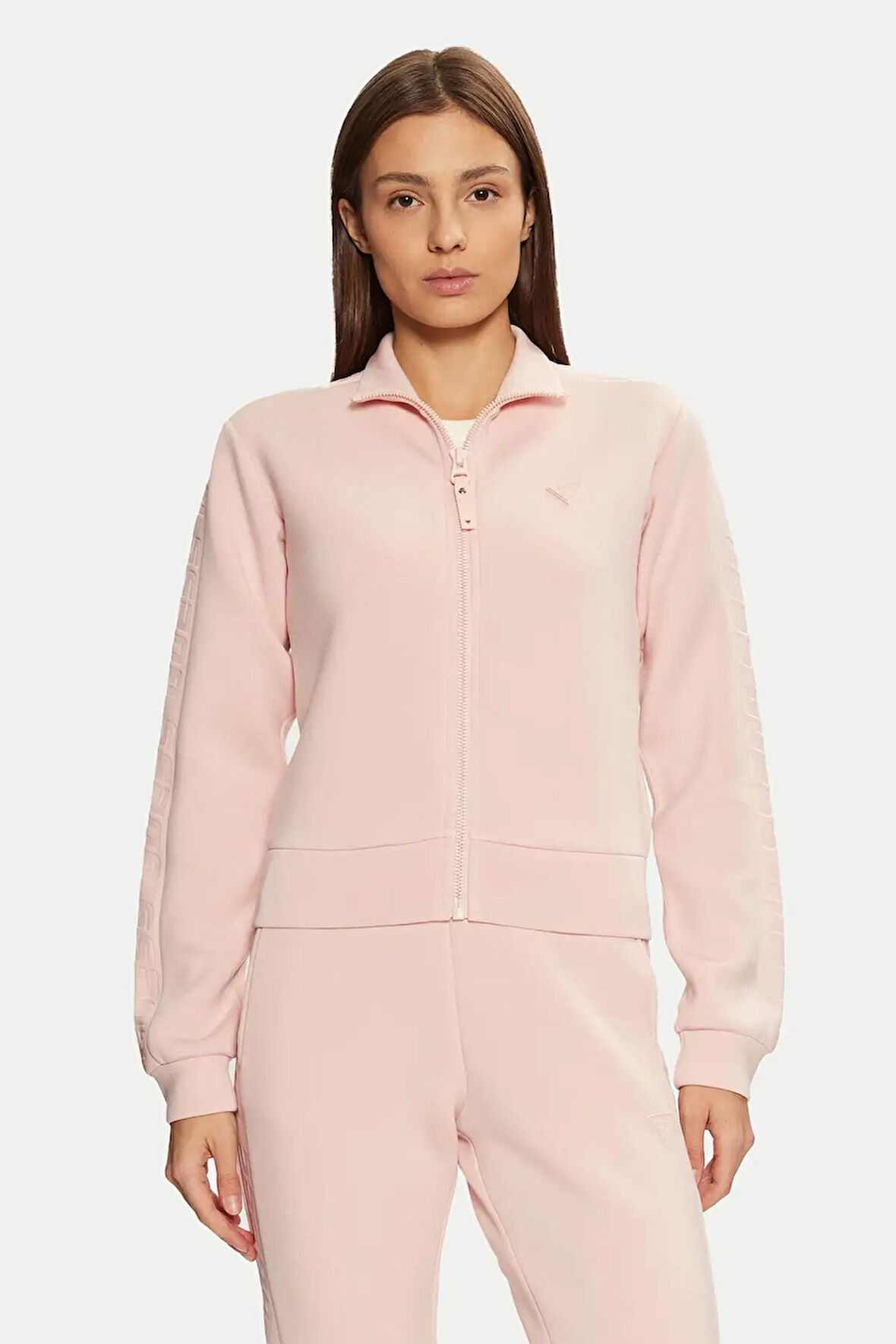 Kadın New Allie Scuba Fermuarlı Sweatshirt - Pembe | L
