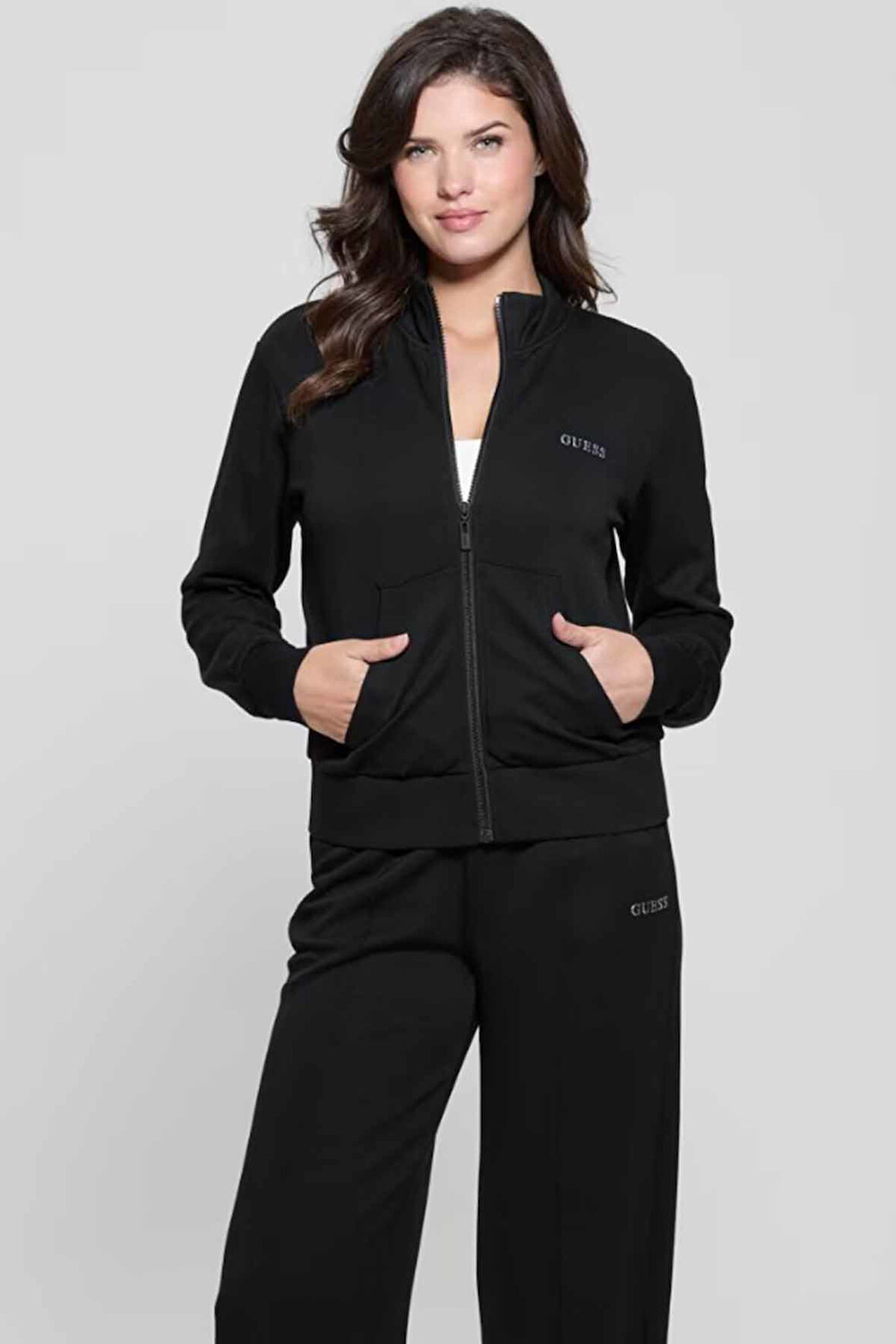 Kadın Gelsey Full Fermuarlı Sweatshirt - Siyah | S