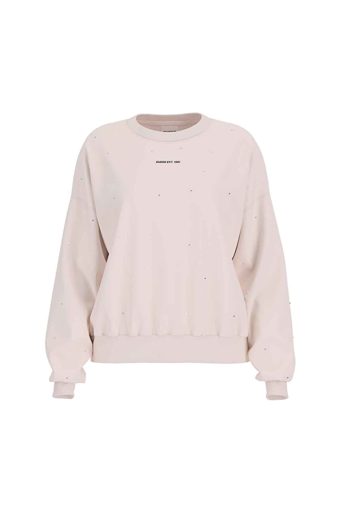 Kadın Rhinestones Cn Sweatshirt - Krem | M