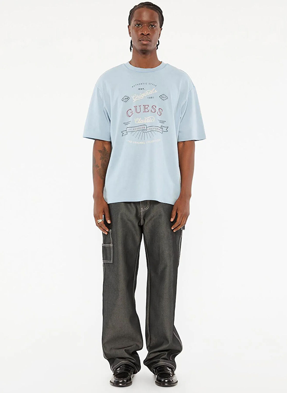 Guess Normal Bel Relaxed Erkek Denim Pantolon M5RG43D5L30GOM6 GO UO PANEL CARPEN