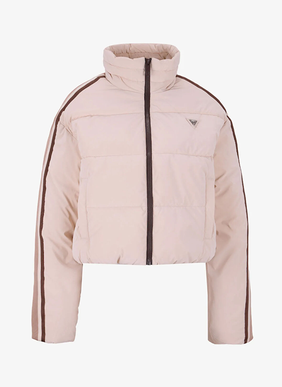 Guess V5RL04WGYC2A60P JEAN PUFFER JACKET Ekru Desenli Kadın Mont