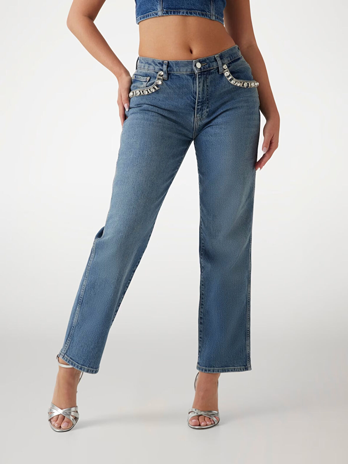 Guess Daisy Straight Kadın Jean Pantolon W5RA1ND5ACC