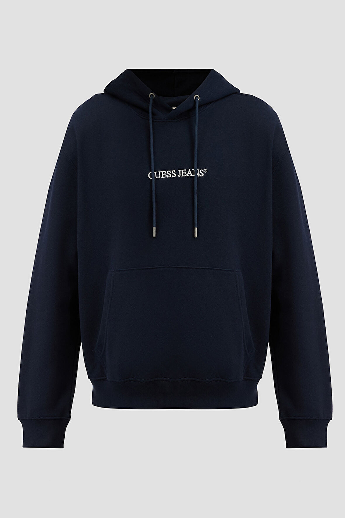 Erkek Bisiklet Yaka Logolu Sweatshirt - Lacivert | S