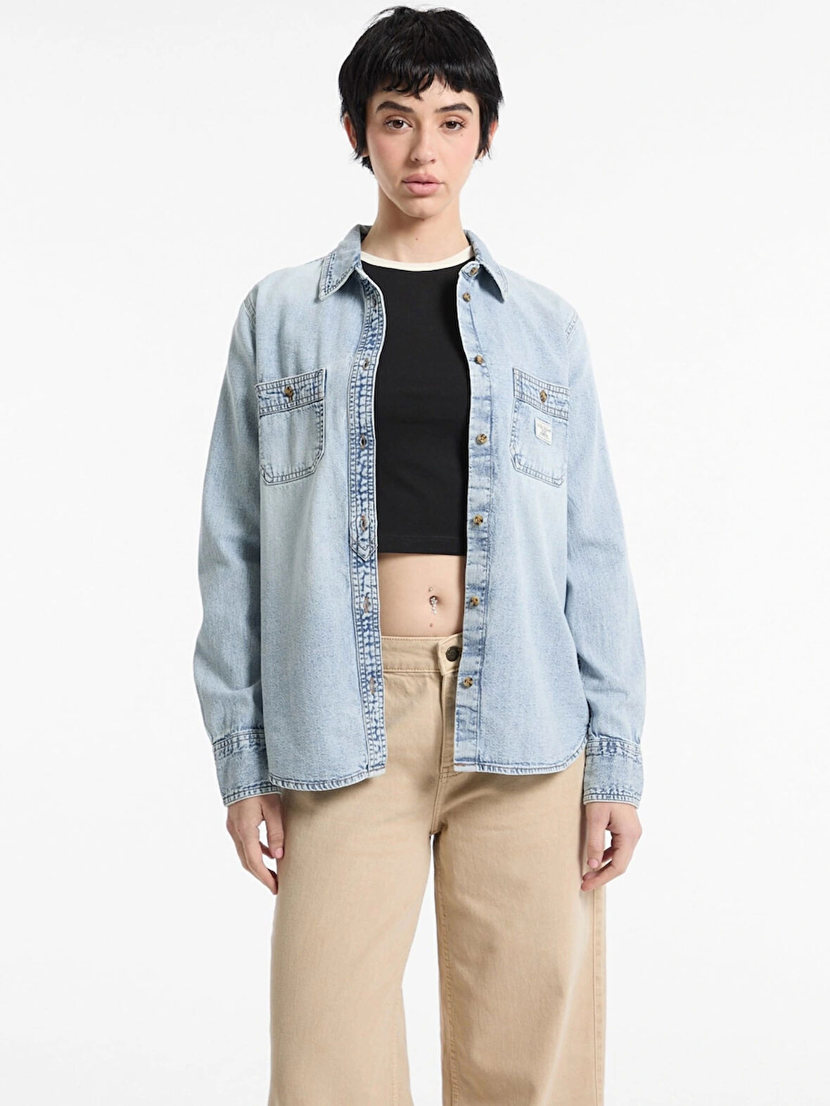 Guess Gj Regular Kadın Çok Renkli Denim Gömlek W5RH37D5M83-GJRV