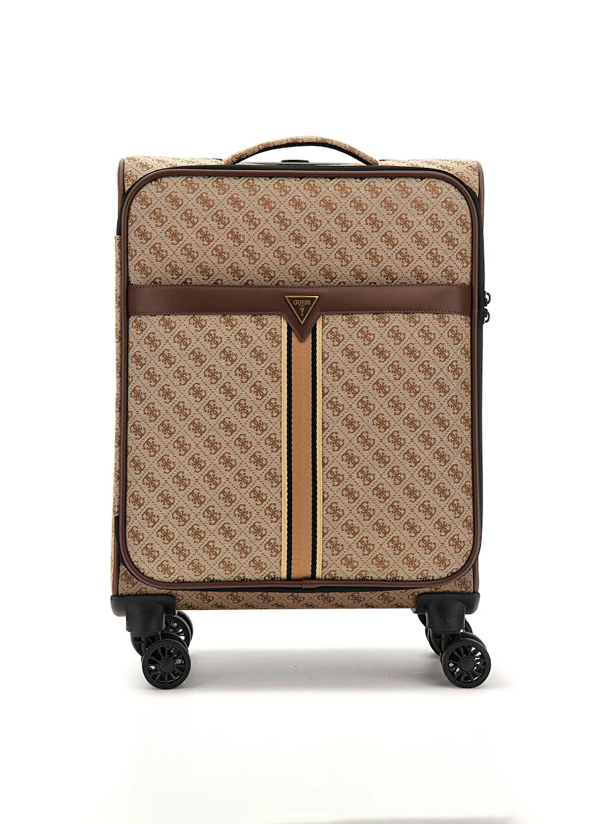 Guess Kahve - Bej Çekçekli Sert Valiz NAPOLI TRAVEL - P5101