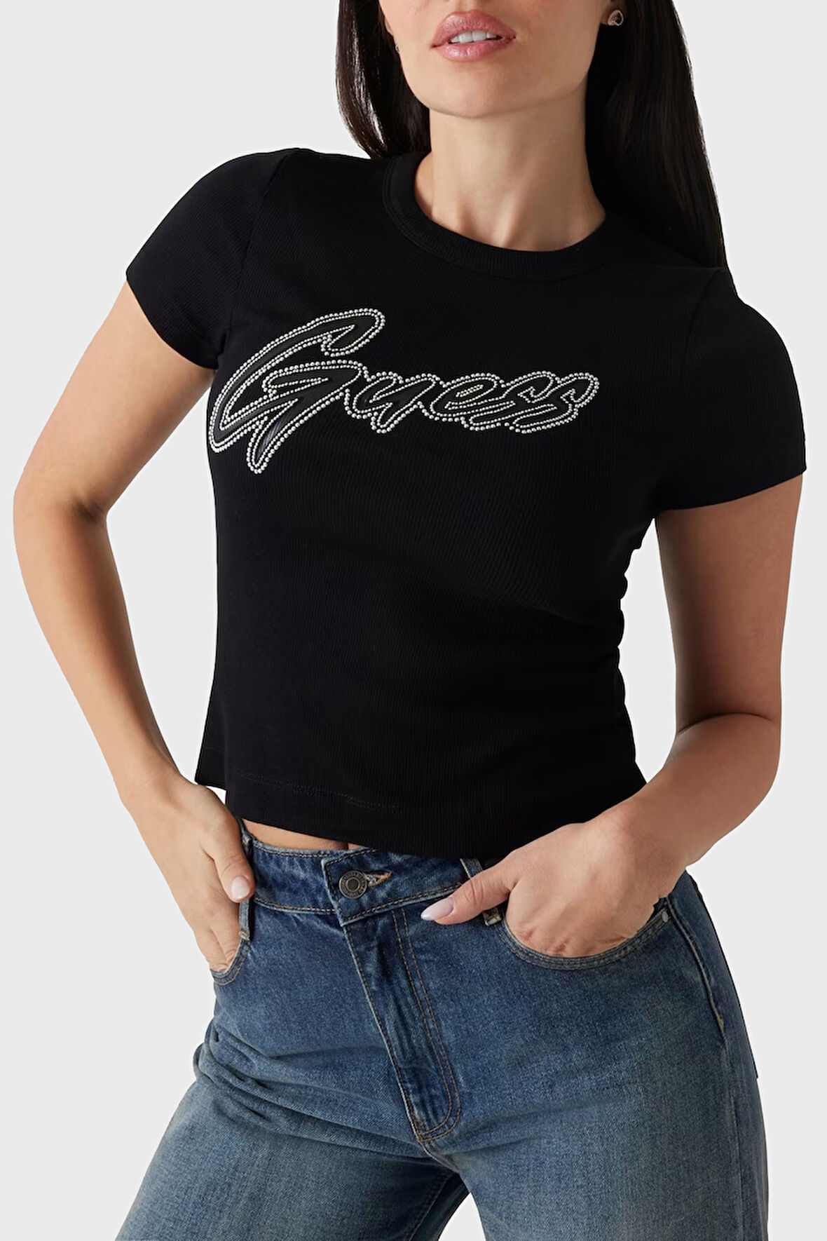 Guess Bayan T Shirt W5RI68 KA0H1 JBLK