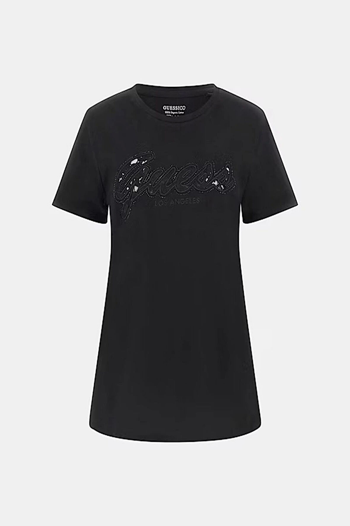 Guess Kadın Siyah Logolu T-Shirt