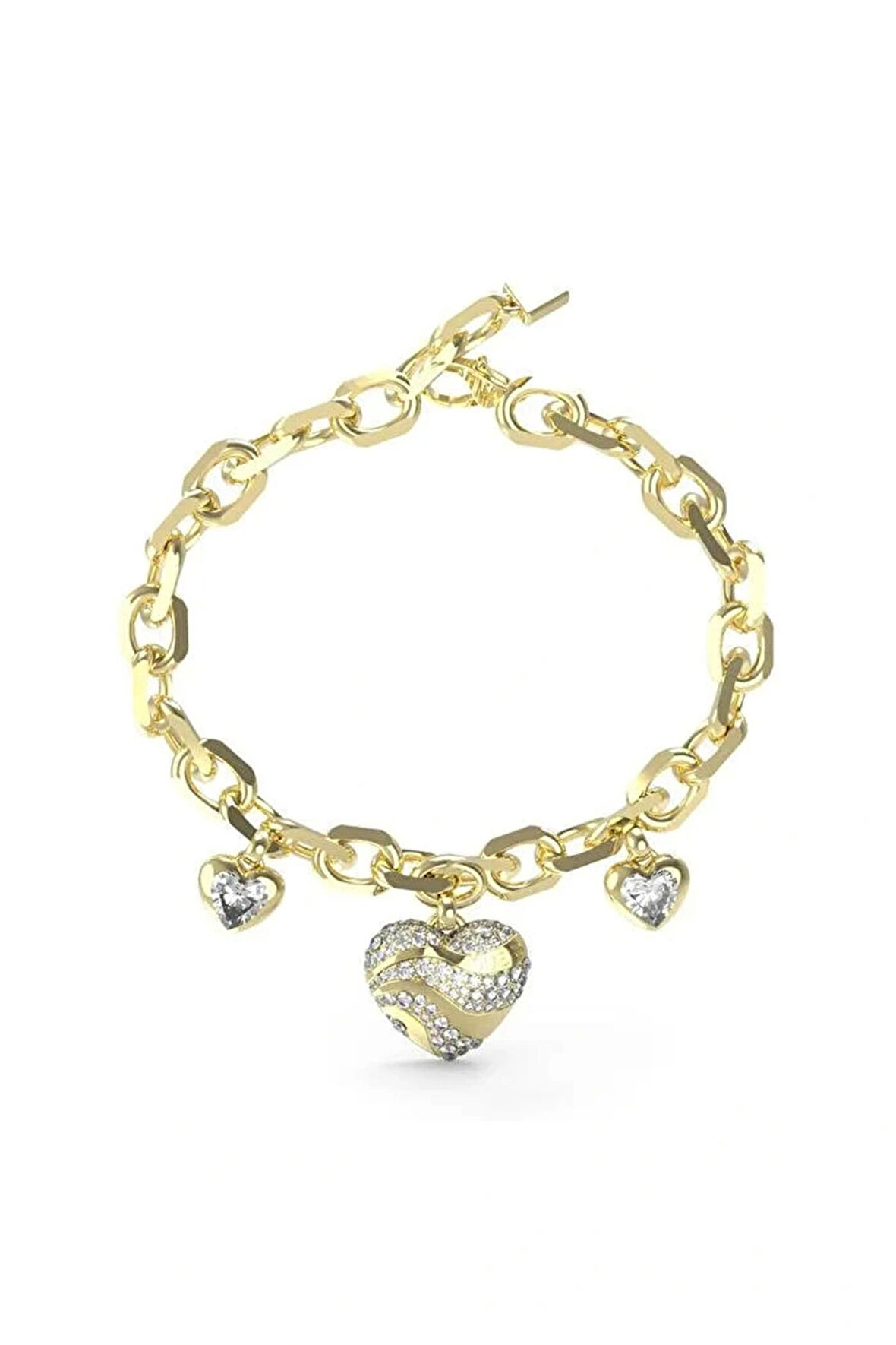 Guess Kadın Kalpli Gümüş Renkli Bileklik - JGUJUBB04500JWYGS