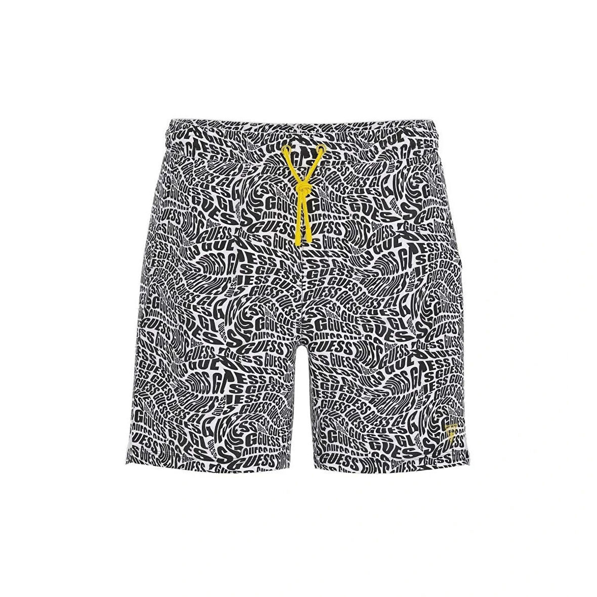 Guess Swımtrunk Medıum Dıstorted 100 Erkek Siyah Şort F5GT04WG2D2-PJ0V
