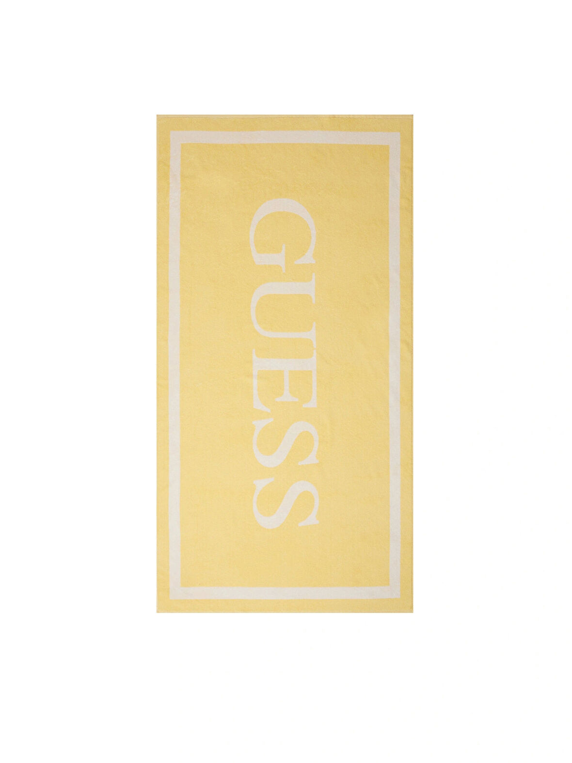 Guess Kadın Sarı Jakarlı Çerçeveli Plaj Havlusu