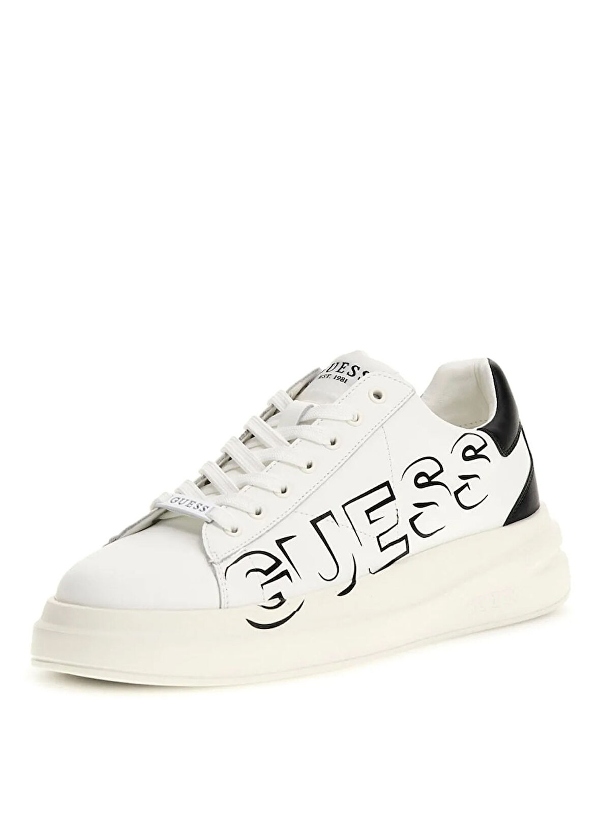 Guess Beyaz - Siyah Erkek Sneaker ELBA