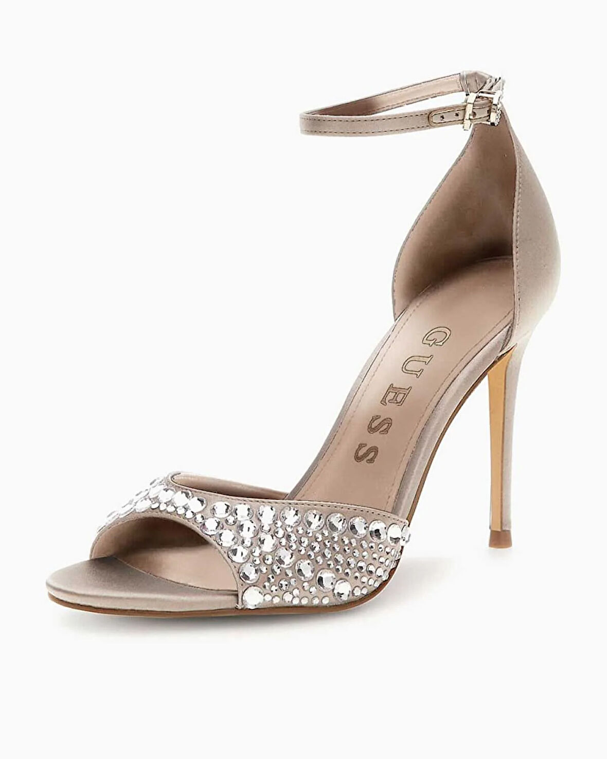 Guess Kable Gümüş Taşlı Topuklu Ayakkabı