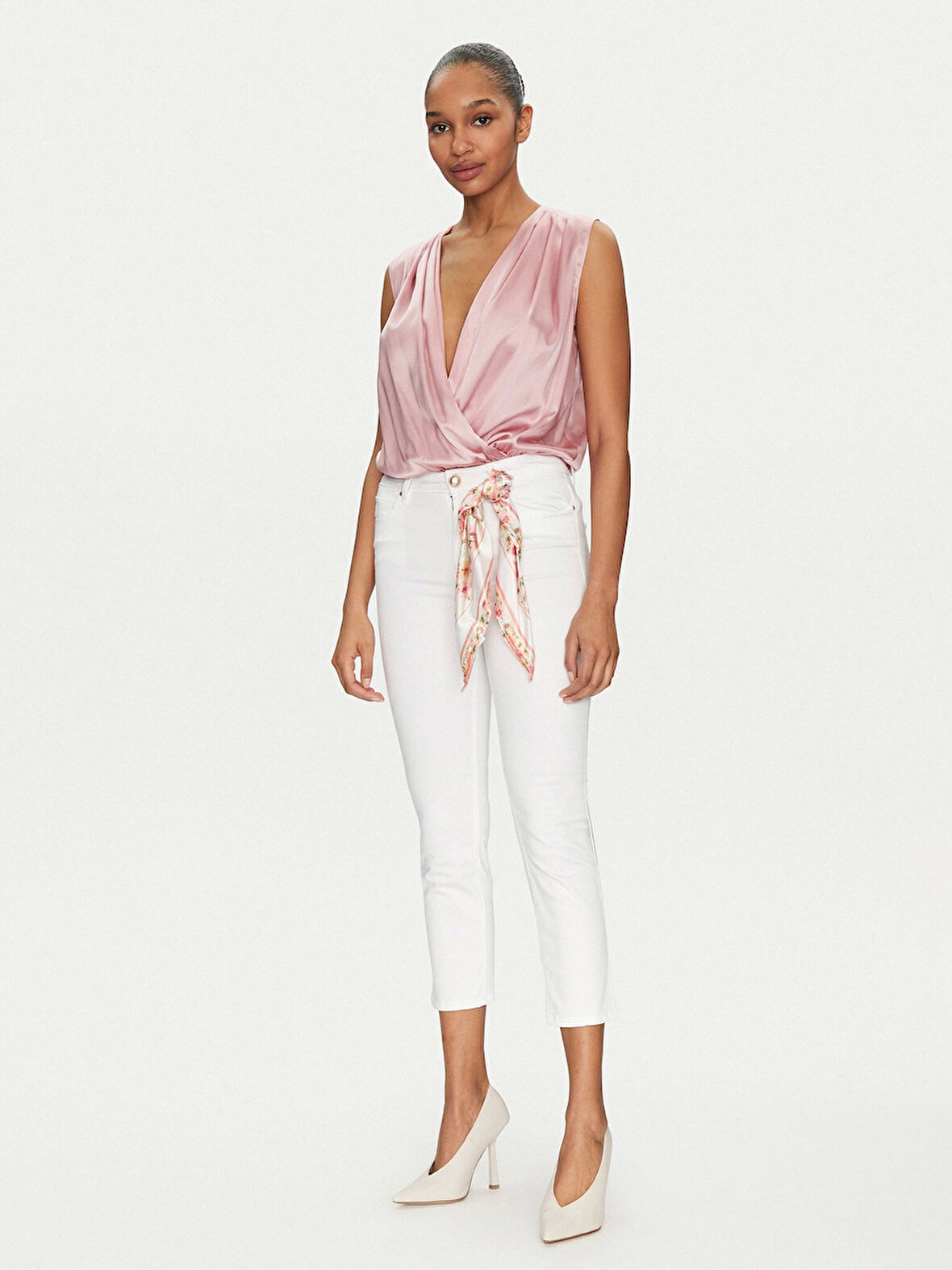 Guess Kadın Beyaz 1981 Capri Pantolon