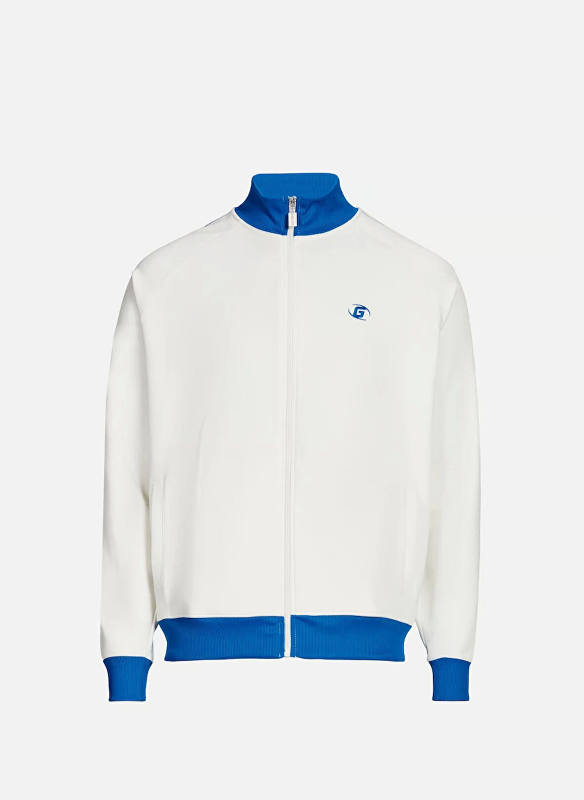 Guess Erkek Beyaz Castore Fermuarlı Sweatshirt