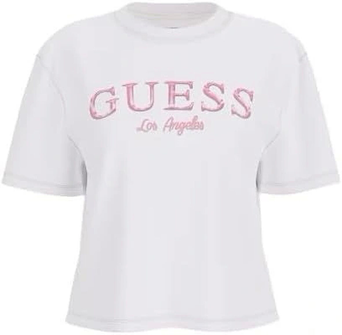 Guess Kadın Beyaz Crop T-Shirt