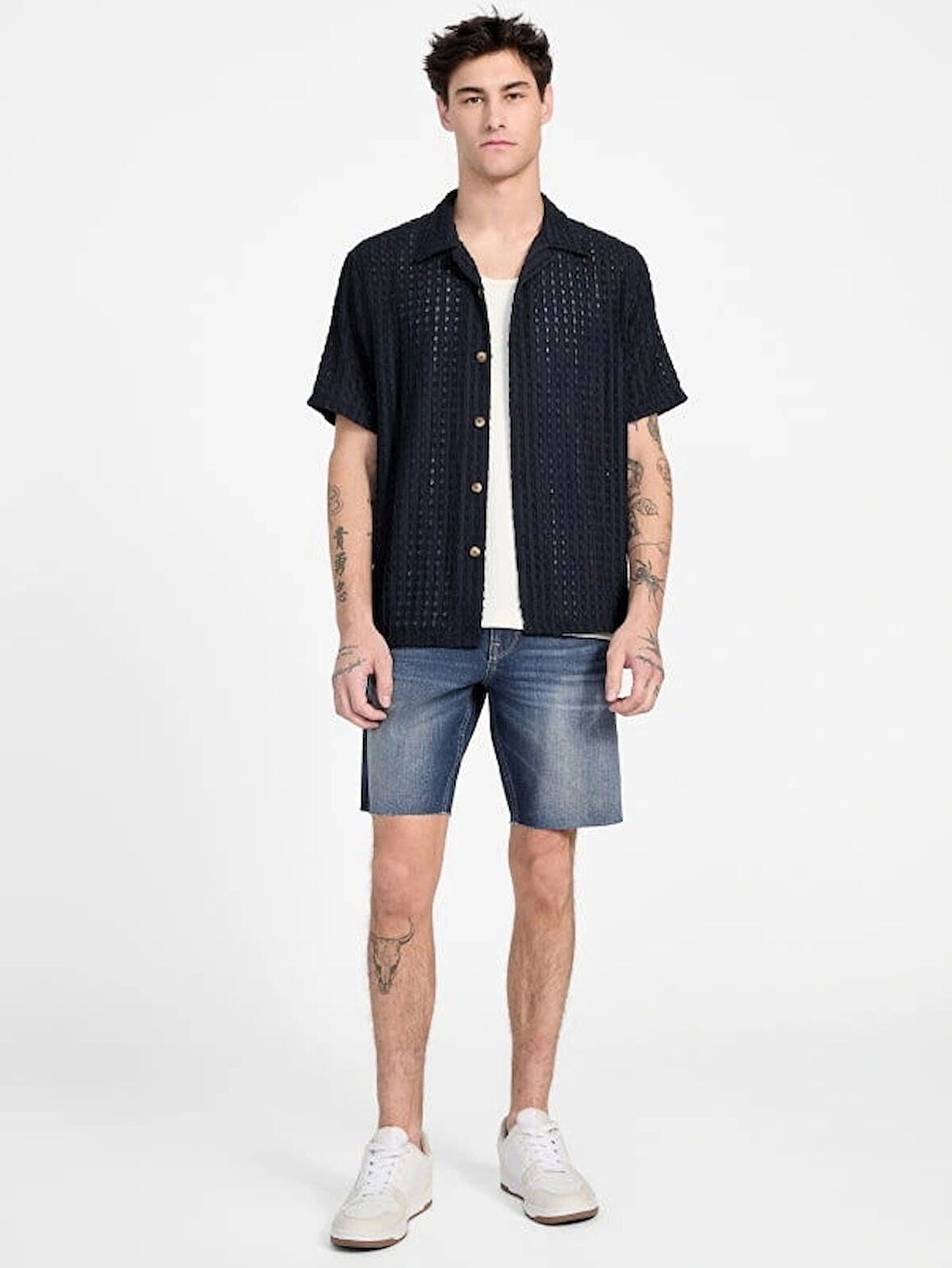 Guess Erkek Mavi Wyatt Şort